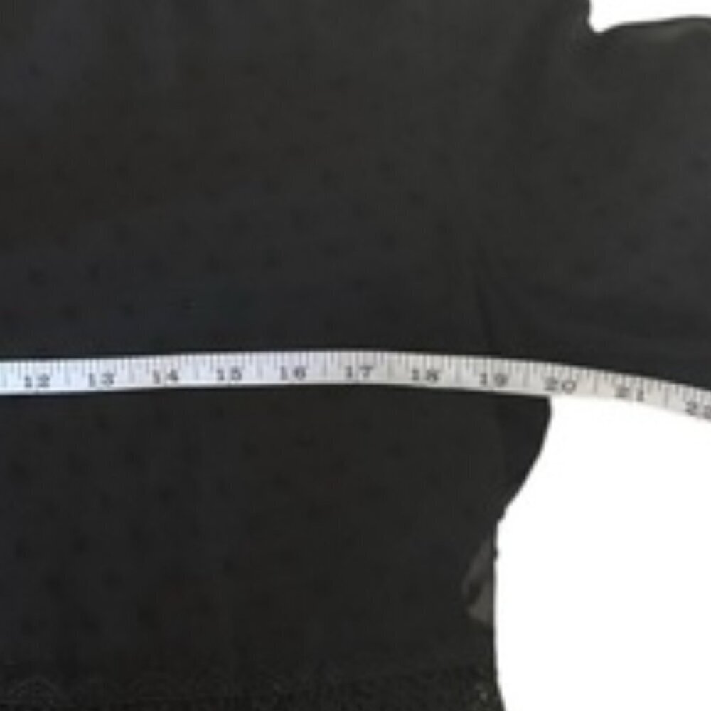 Aqua Swiss Dot Tiered Chiffon Dress Black Size Large - Picture 10 of 12